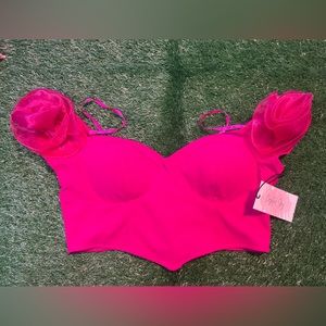 Fuscia Pink Crop Top